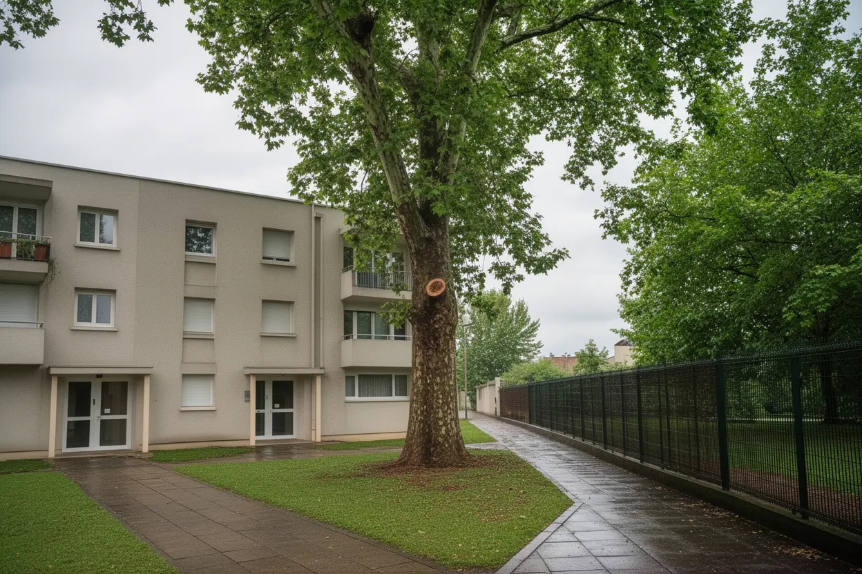 Allée sécurisée après dépose urgente à Vaulx-en-Velin